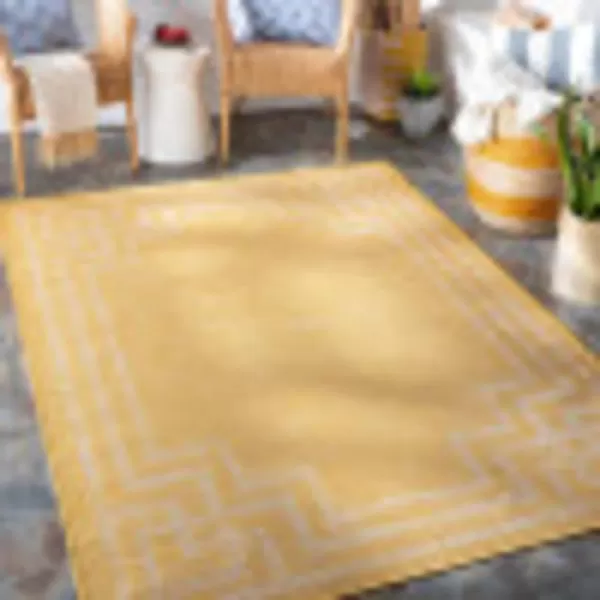 Artistic Weavers Fleet Outdoor Traditional Area Rug26 x 4 Yellow