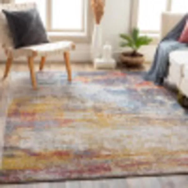 Artistic Weavers Gaillard Area Rug52 x 7Sky BlueMustardRunner Sky BlueMustard 2 ft 7 in x 7 ft 3 in