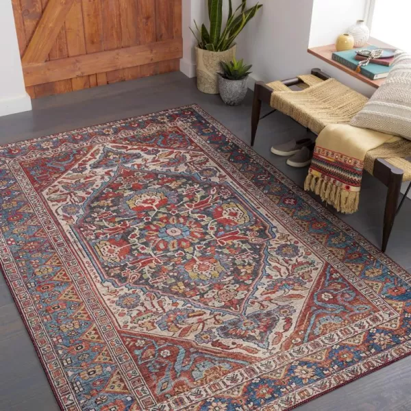 Artistic Weavers Garritt Medallion Oriental Area Rug 5 x 76 RedBlue36 x 56