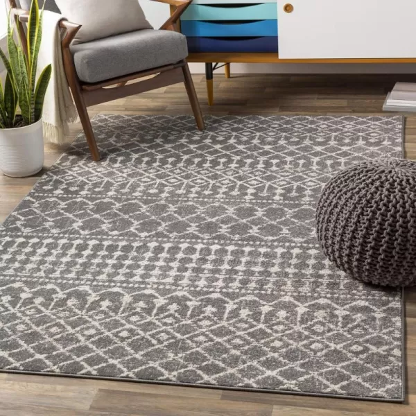 Artistic Weavers Hapsburg Moroccan Shag Area Rug 67 Square BeigeMedium Gray 5 ft 3 in x 7 ft 3 in