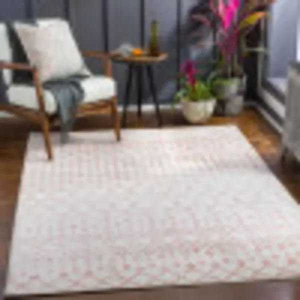 Artistic Weavers Hapsburg Moroccan Shag Area Rug 67 Square BeigePale Pink 5 ft 3 in x 7 ft 3 in