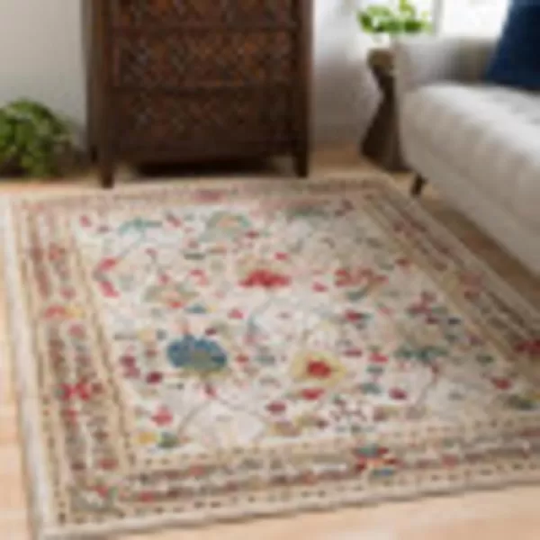 Artistic Weavers Hearthfire Traditional Oriental Area Rug 7 ft 10 in x 9 ft 10 in White RedKhaki 7 ft 10 in x 9 ft 10 in