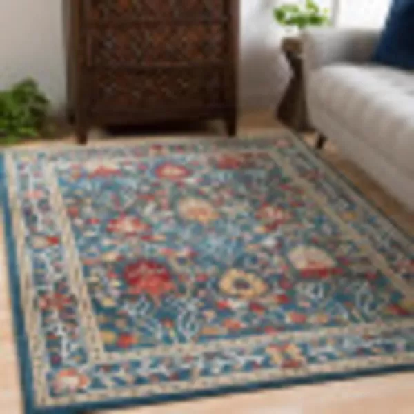 Artistic Weavers Hearthfire Traditional Oriental Area Rug 7 ft 10 in x 9 ft 10 in White RedNavyKhaki 7 ft 10 in x 9 ft 10 in