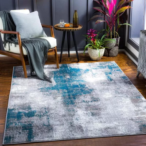 Artistic Weavers Houda Modern Abstract Area Rug2 x 3 TealSilver