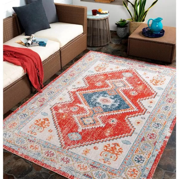 Artistic Weavers Huntington Beach Outdoor Bohemian Medallion Area Rug53 x 7RedArtistic Weavers Huntington Beach Outdoor Bohemian Medallion Area Rug53 x 7Red