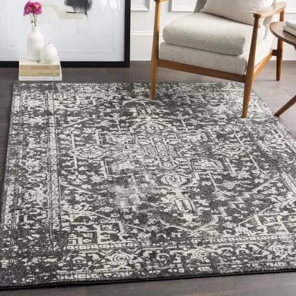 Artistic Weavers Janine Vintage Medallion Area Rug12 x 18GreyBlack 710 x 103