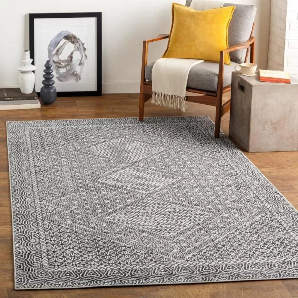 Artistic Weavers Lavadora Bohemian Medallion Washable Area Rug53 x 7Light GrayLight Gray 53 x 7