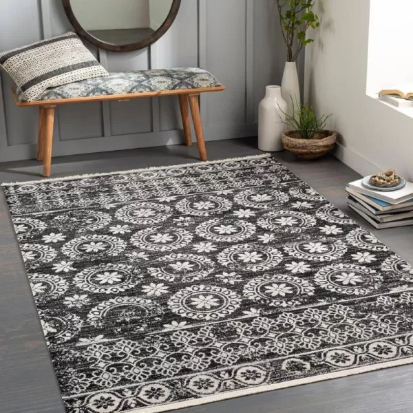 Artistic Weavers Lavadora Boho Machine Washable Area Rug53 x 7Black27 x 73