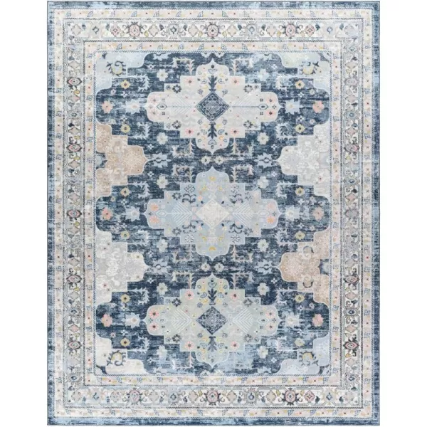 Artistic Weavers Lavadora Machine Washable Vintage Area Rug 53 x 7 Dark Blue710 x 10 Dark Blue