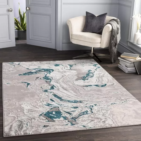 Artistic Weavers Leilani Modern Abstract Area Rug 52 x 7 Teal710 x 10 Teal