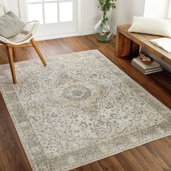 Artistic Weavers Lillian Washable Medallion Area Rug2 x 3Ivory67 x 9