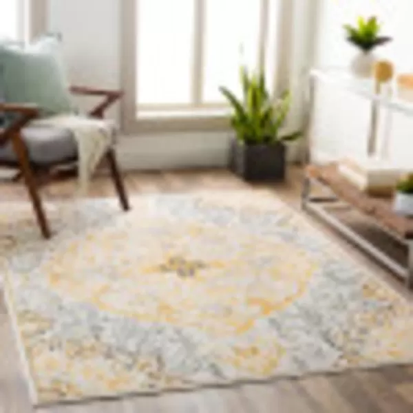 Artistic Weavers Lohena Vintage Medallion Area Rug53 x 71YellowYellow 7 ft 10 in x 10 ft