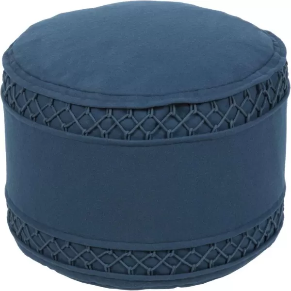 Artistic Weavers Lyanna Pouf 20 x 20 x 14 Light Gray20 x 20 x 14 Dark Blue