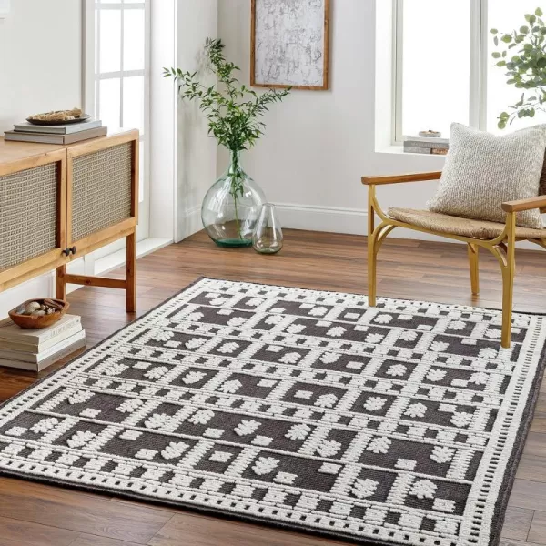 Artistic Weavers Lyna Modern Washable Area Rug5 x 72Charcoal2 x 210