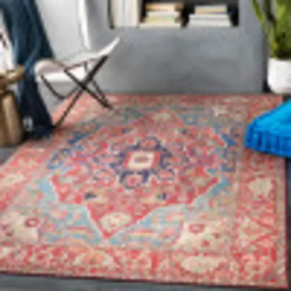 Artistic Weavers Lyyti Area Rug 5 x 76 5 ft x 7 ft 6 in Bright RedBlueBright RedBlue 2 ft 3 in x 3 ft 9 in