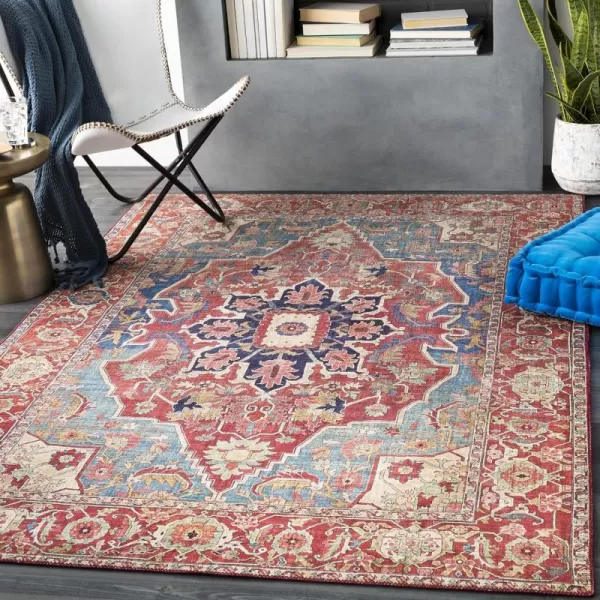 Artistic Weavers Lyyti Area Rug 5 x 76 5 ft x 7 ft 6 in Bright RedBlueBright RedBlue 5 ft x 7 ft 6 in