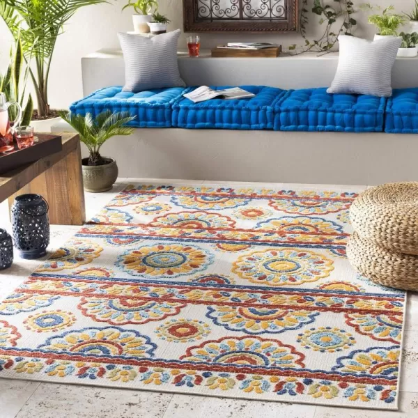 Artistic Weavers Magnhild Bohemian Outdoor Area Rug 710 x 103 Orange2 x 3 Orange