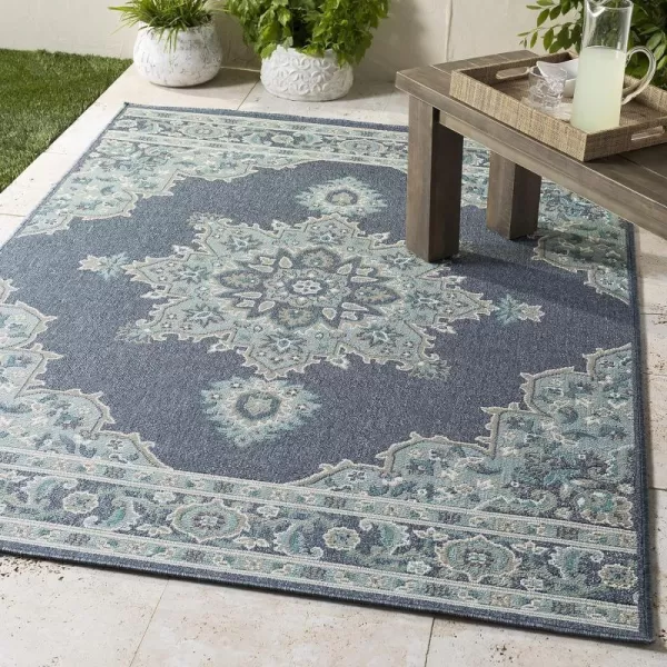 Artistic Weavers Maritza Medallion IndoorOutdoor Area Rug 73 Square DenimArtistic Weavers Maritza Medallion IndoorOutdoor Area Rug 73 Square Denim