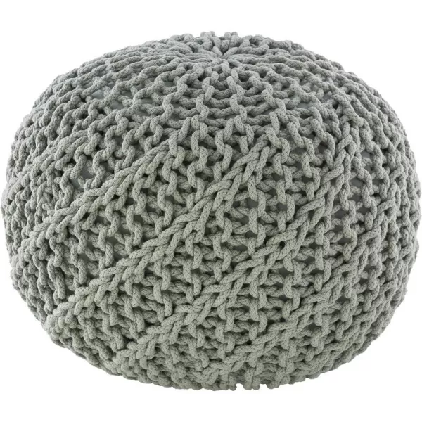 Artistic Weavers McIntosh Cotton Knitted Round Pouf 14 H x 20 W x 20 D Yellow14H x 20W x 20D Seafoam