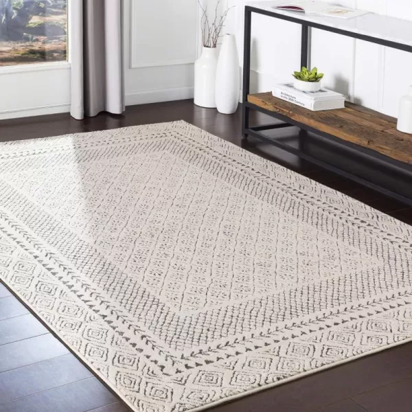 Artistic Weavers Melodie Boho Farmhouse Area Rug67 SquareBeigeBeigeCharcoal 53 Square