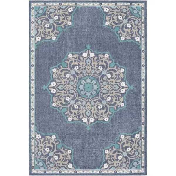 Artistic Weavers Melodie Prosperie Oriental Outdoor Area Rug 53 x 77 Denim6 x 9 Grey