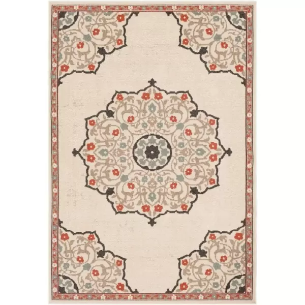 Artistic Weavers Melodie Prosperie Oriental Outdoor Area Rug 53 x 77 Denim6 x 9 Orange