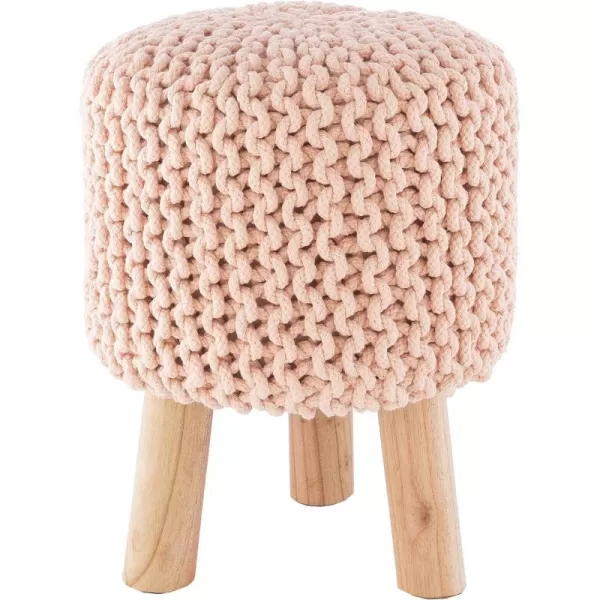 Artistic Weavers Miyax Stool 12 x 12 x 16 CharcoalPale Pink