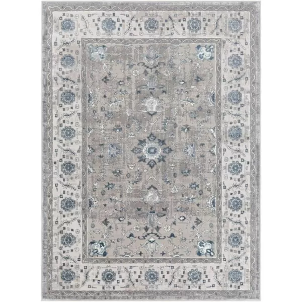 Artistic Weavers Murphy Gray and Navy Updated Traditional 710 x 103 Area Rug53 x 73 Grey