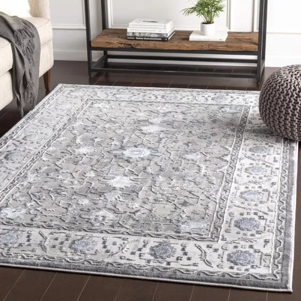 Artistic Weavers Murphy Gray and Navy Updated Traditional 710 x 103 Area Rug710 x 103 Grey