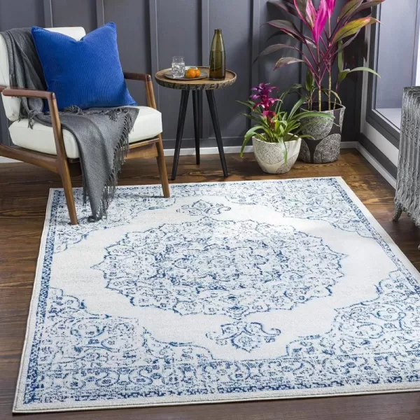 Artistic Weavers Nazneen Traditional Medallion Area Rug 53 x 73 BlueArtistic Weavers Nazneen Traditional Medallion Area Rug 53 x 73 Blue