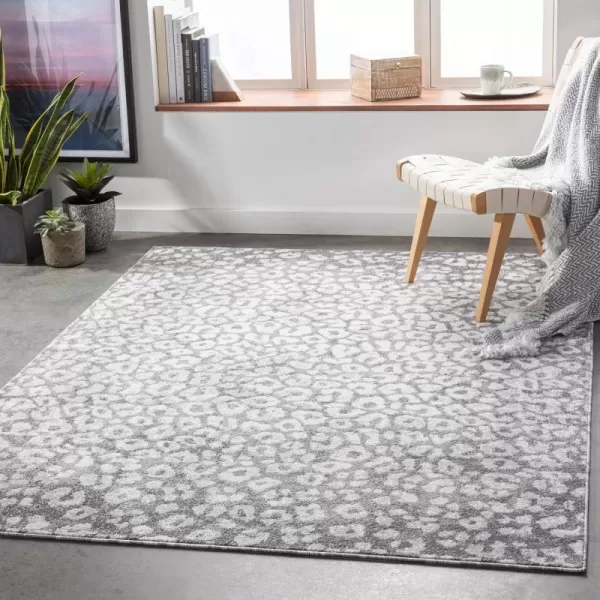 Artistic Weavers Nixie Leopard Print Area Rug 5 ft 3 in x 7 ft 3 in Medium Gray5 ft 3 in x 7 ft 3 in Charcoal