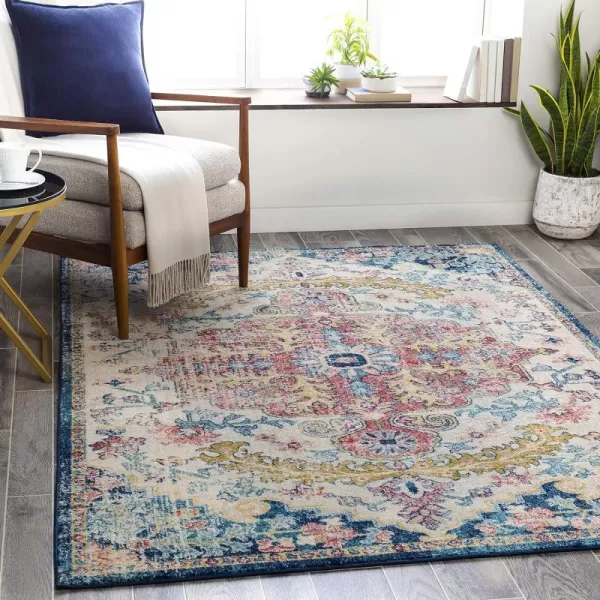 Artistic Weavers Odelia Vintage Bohemian Area Rug710 SquareOrangeNavyGarnetNavy 27 x 12