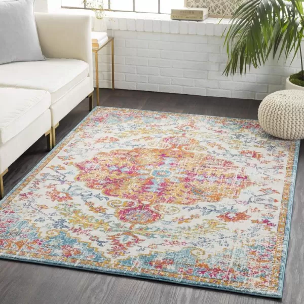 Artistic Weavers Odelia Vintage Bohemian Area Rug710 SquareOrangeNavyOrangeAqua 710 x 103