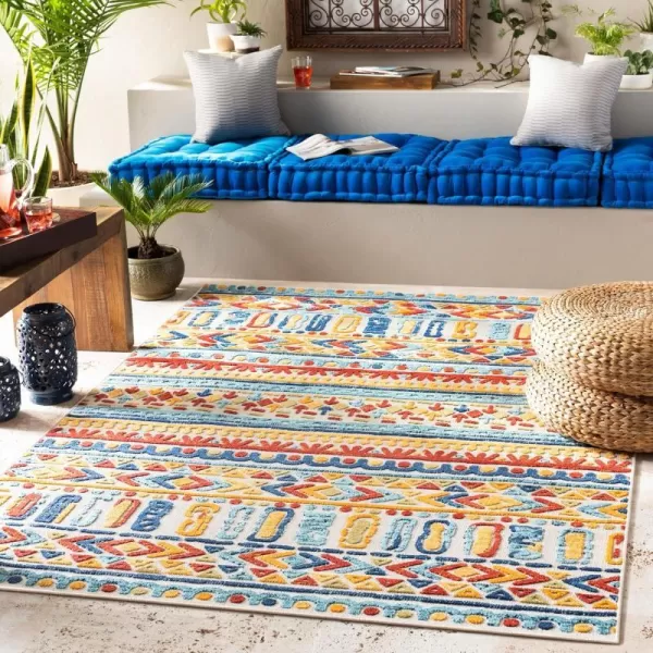 Artistic Weavers Odyis Outdoor Area Rug 53 x 73 Aqua2 x 3 Aqua