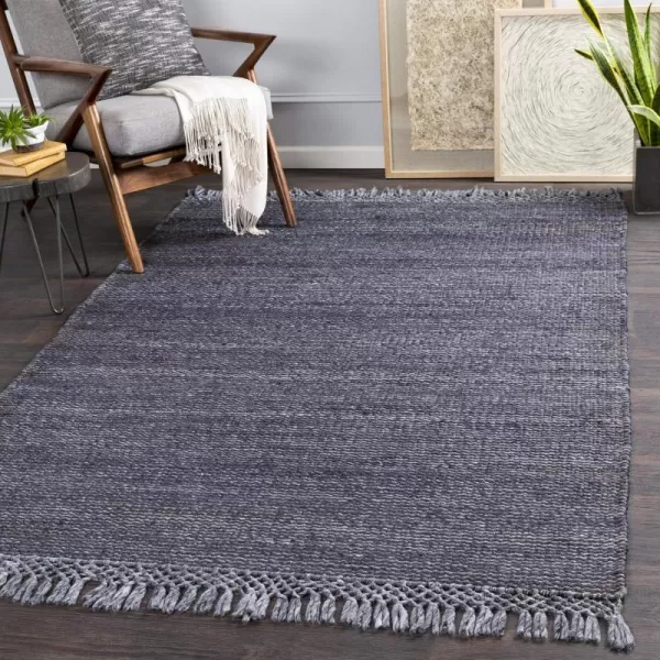 Artistic Weavers Ondine Natural Fiber Woven Area Rug 8 x 10 White2 x 3 Navy