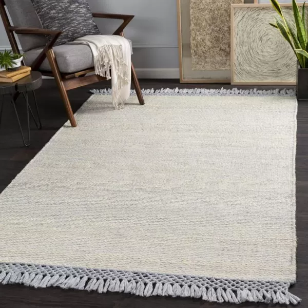 Artistic Weavers Ondine Natural Fiber Woven Area Rug 8 x 10 White2 x 3 Pale Blue