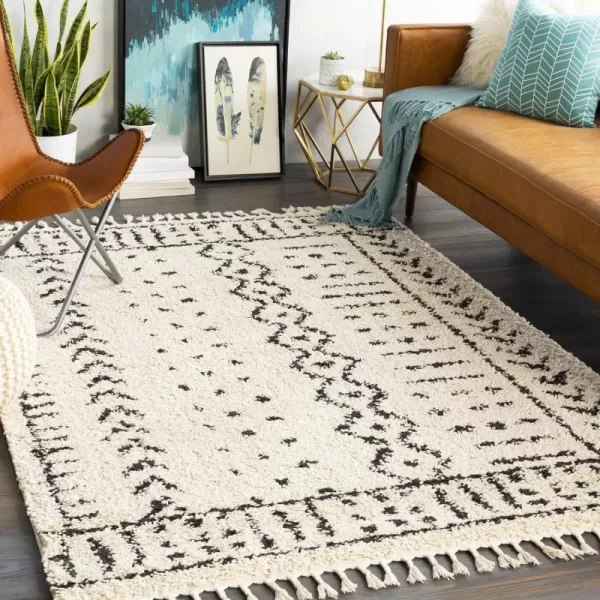 Artistic Weavers Orlantha Bohemian Shag Area Rug 53 x 73 CharcoalBeige2 x 211 CharcoalBeige