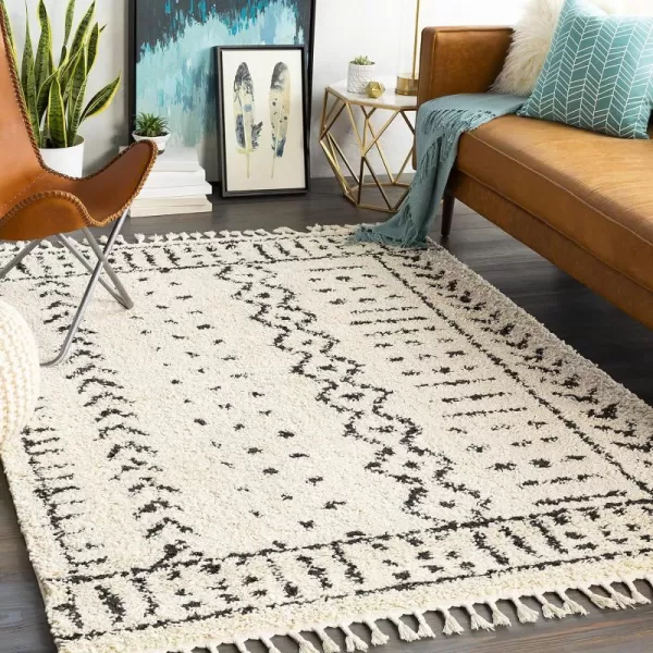 Artistic Weavers Orlantha Bohemian Shag Area Rug 53 x 73 CharcoalBeige27 x 73 CharcoalBeige