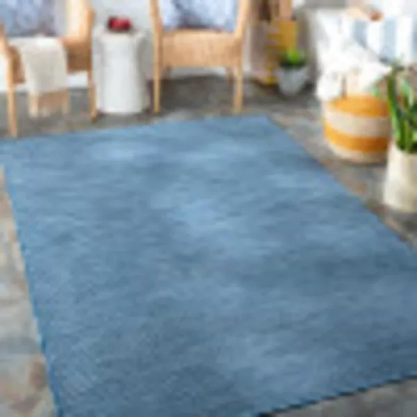 Artistic Weavers Oswin Outdoor Traditional Area Rug 51 x 7 Blue26 x 73 Blue