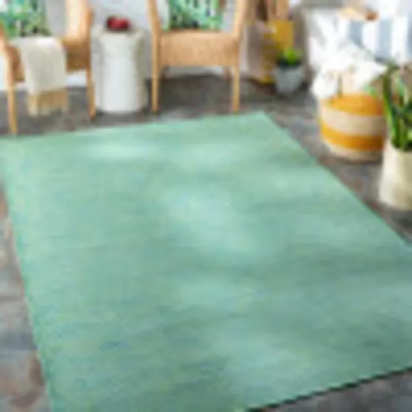 Artistic Weavers Oswin Outdoor Traditional Area Rug 51 x 7 Blue26 x 73 Green