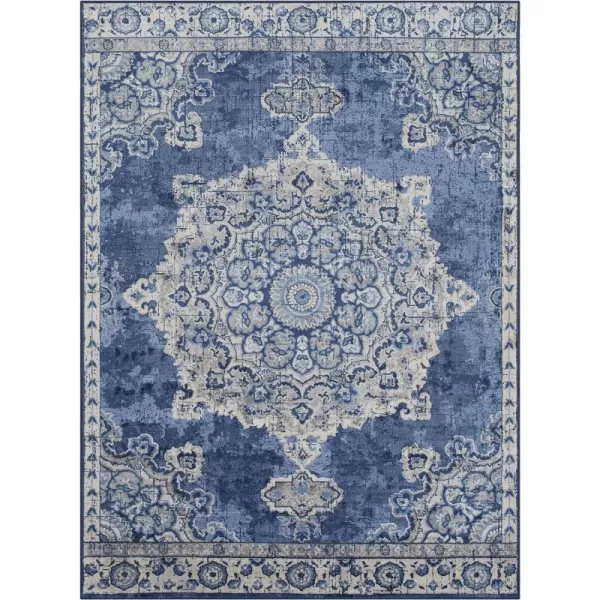 Artistic Weavers Perla Area Rug 53 x 73 Silver Grey2 x 3 Navy