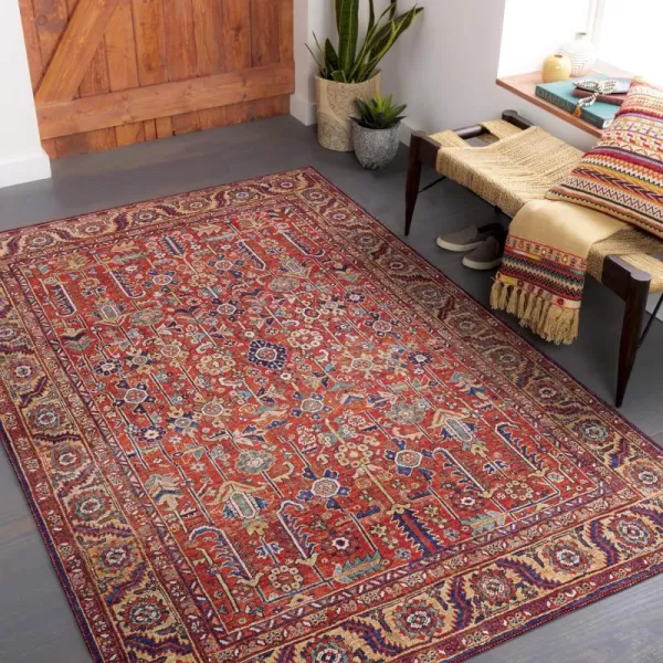 Artistic Weavers Rawle Oriental Border Area Rug5 x 76RedArtistic Weavers Rawle Oriental Border Area Rug5 x 76Red