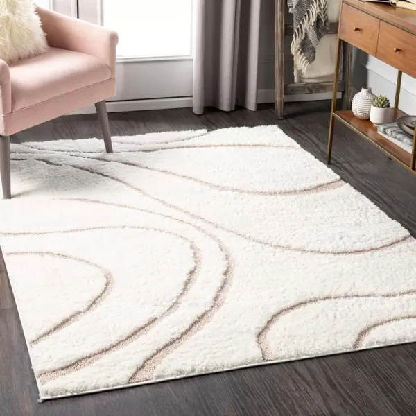 Artistic Weavers Renee Modern Shag Area Rug 53 x 73 CreamBlushArtistic Weavers Renee Modern Shag Area Rug 53 x 73 CreamBlush