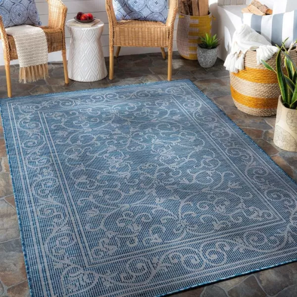 Artistic Weavers Rita Outdoor Traditional Area Rug26 x 4 Blue