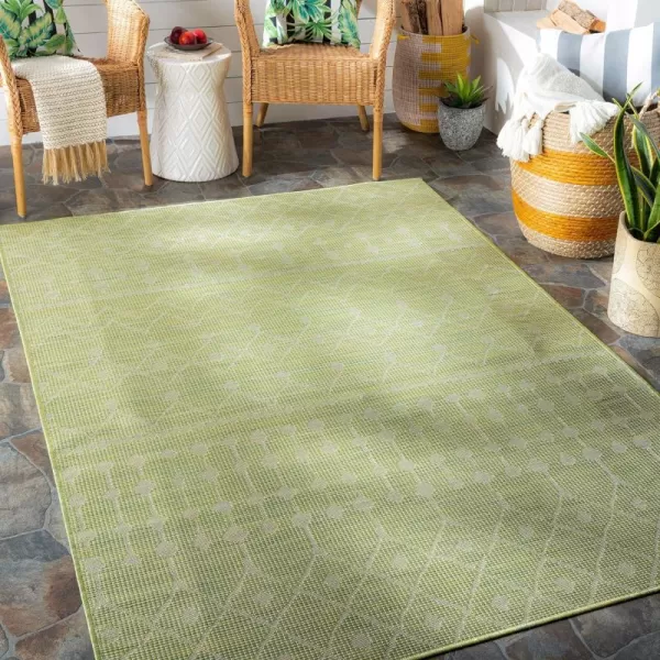 Artistic Weavers Riva Outdoor Global Area Rug26 x 73 Green