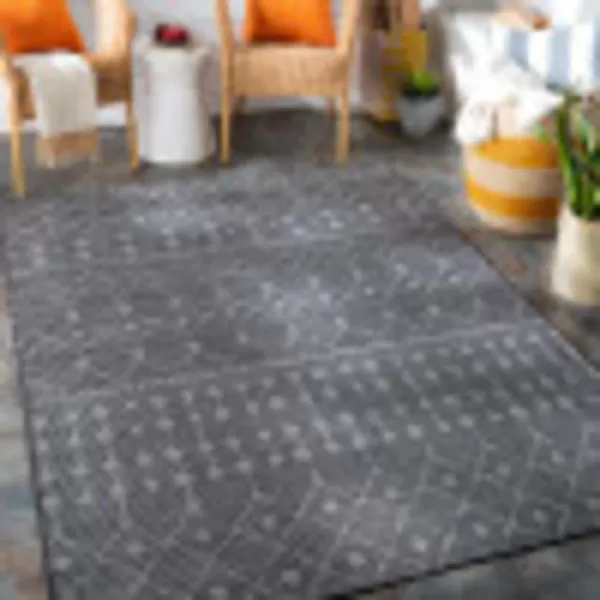 Artistic Weavers Riva Outdoor Global Area Rug51 x 7 Dark Gray