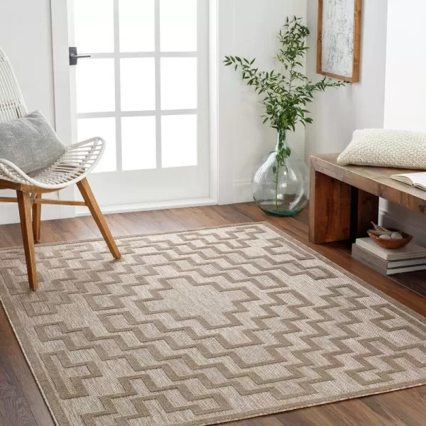 Artistic Weavers San Diego Outdoor Geometric Area Rug53 x 7Brown53 x 7