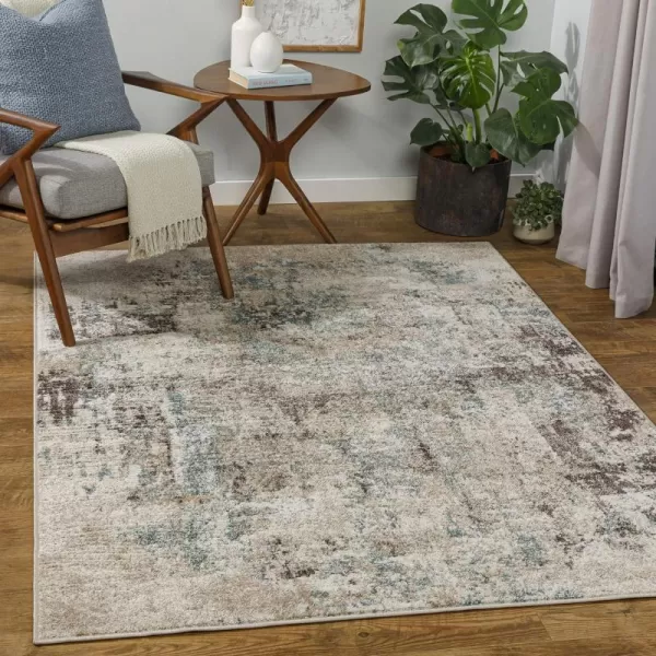 Artistic Weavers Sanna Vintage Shag Area Rug 710 x 103 TealMedium Brown710 x 103 Teal Medium Brown