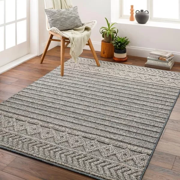 Artistic Weavers Sarasota Bohemian Outdoor Area Rug53 x 7BlackDenimTaupe 2 x 39