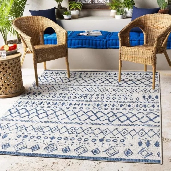 Artistic Weavers Sasha Bohemian Outdoor Area Rug 53 x 77 BlackNavy 2 x 211